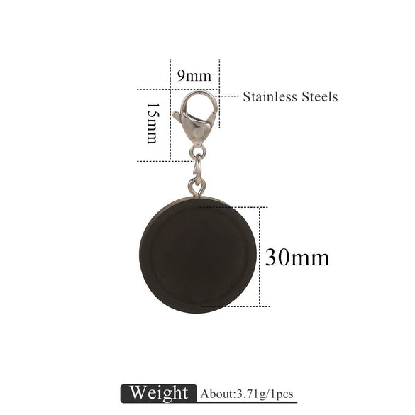 Jewelry Accessories Wood Key Ring With Round Shape And Electroplating Processing