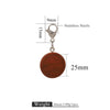 Jewelry Accessories Wood Key Ring With Round Shape And Electroplating Processing