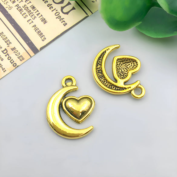 Jewelry Accessories Zinc Alloy Pendant Retro Antique Style Electroplated With Sun Moon Star Pattern