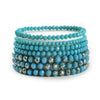 Jewelry Acrylic Geometric Beaded Crystal Elastic Bracelet Set For Women