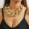 Jewelry Acrylic Geometric Exaggerated Hip Hop Cuban Chain Electroplated Necklace For Women