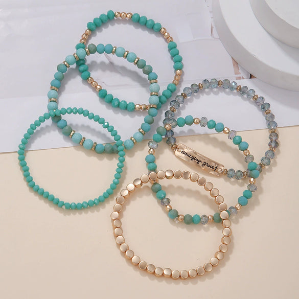 Jewelry Acrylic Geometric Handmade Beaded Bracelet For Women And Unisex