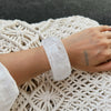 Jewelry Acrylic Handmade Asymmetrical Water Ripple Spring Bracelet Highend Feel