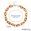 Jewelry Acrylic Hiphop Style Geometric Flat Necklace For Women