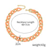 Jewelry Acrylic Hiphop Style Geometric Flat Necklace For Women