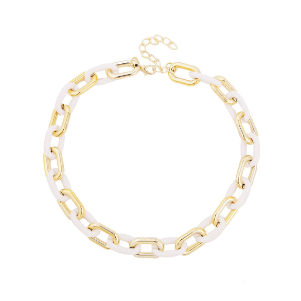Jewelry Acrylic Hiphop Style Geometric Flat Necklace For Women