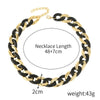 Jewelry Acrylic Hiphop Style Geometric Flat Necklace For Women