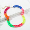 Jewelry Acrylic Hiphop Style Geometric Flat Necklace For Women