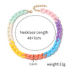 Jewelry Acrylic Hiphop Style Geometric Flat Necklace For Women