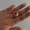 Jewelry Alloy Acrylic Drill Geometric Electroplated Ring For Women And Unisex