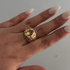 Jewelry Alloy Acrylic Drill Geometric Electroplated Ring For Women And Unisex