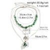 Jewelry Alloy Acrylic Wax Thread Handmade Star Pattern Women's Vintage Beaded Necklace