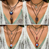 Jewelry Alloy Acrylic Wax Thread Handmade Star Pattern Women's Vintage Beaded Necklace