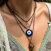 Jewelry Alloy Acrylic Wax Thread Handmade Star Pattern Women's Vintage Beaded Necklace
