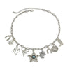 Jewelry Alloy And Iron Chain With Turquoise Cow Head Pendant Geometric Pattern Electroplated Clavicle Chain For Women