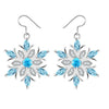 Jewelry Alloy Aqua Blue Snowflake Geometric Light Luxury Style