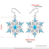 Jewelry Alloy Aqua Blue Snowflake Geometric Light Luxury Style