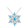 Jewelry Alloy Aqua Blue Snowflake Geometric Light Luxury Style