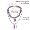 Jewelry Alloy Artificial Crystal Dragonfly Zodiac Geometric Irregular Gravel Multi Layer Necklace For Women Electroplated