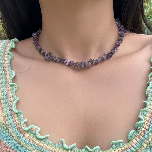Jewelry Alloy Artificial Crystal Dragonfly Zodiac Geometric Irregular Gravel Multi Layer Necklace For Women Electroplated