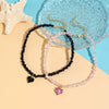 Jewelry Alloy Artificial Crystal Geometric Heart Handmade Pendant Clavicle Chain For Women