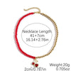 Jewelry Alloy Artificial Crystal Geometric Heart Handmade Pendant Clavicle Chain For Women