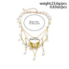 Jewelry Alloy Ball Chain Butterfly Zodiac Geometric Dripping Oil Women's Necklace