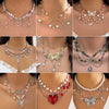 Jewelry Alloy Ball Chain Butterfly Zodiac Geometric Dripping Oil Women's Necklace