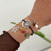Jewelry Alloy Beaded Bracelet With Mushroom Butterfly Pendant Animal Zodiac Star Geometric Electroplating For Women