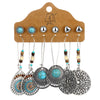 Jewelry Alloy Bohemian Style Geometric Electroplating Tassel With Pendant Earrings Set