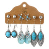 Jewelry Alloy Bohemian Style Geometric Electroplating Tassel With Pendant Earrings Set