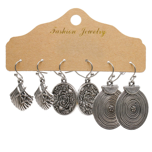 Jewelry Alloy Bohemian Style Geometric Electroplating Tassel With Pendant Earrings Set