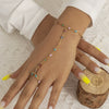 Jewelry Alloy Bohemian Style Geometric Eye Finger Bracelet For Women Electroplated