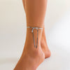 Jewelry Alloy Bow Long Anklet Simple Cold Style Women's