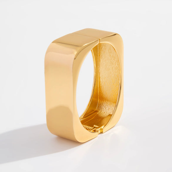 Jewelry Alloy Bracelet Irregular Shape Ins Style Grinding Angle Electroplating