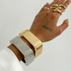 Jewelry Alloy Bracelet Irregular Shape Ins Style Grinding Angle Electroplating