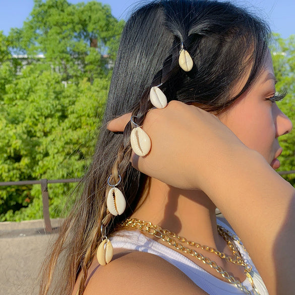 Jewelry Alloy Braided Hair Shell Hair Buckle Lovely Style Electroplated For Women