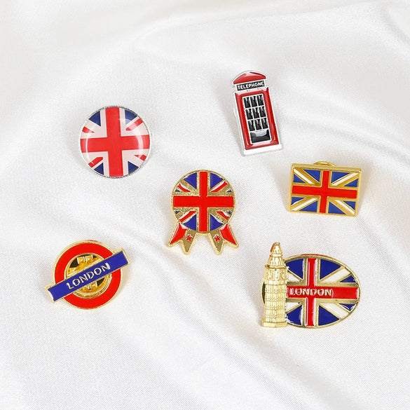 Jewelry Alloy British Flag Brooch Electroplating Unisex Fashion Personality Oil Drop Pin Garment