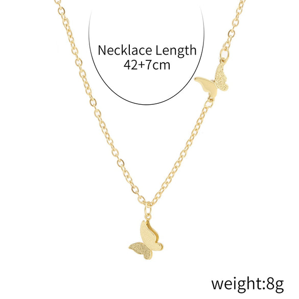 Jewelry Alloy Butterfly Necklace With Electroplating Treatment Featuring Animal Patterns