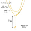 Jewelry Alloy Butterfly Necklace With Electroplating Treatment Featuring Animal Patterns