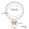 Jewelry Alloy Butterfly Necklace With Electroplating Treatment Featuring Animal Patterns