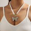 Jewelry Alloy Butterfly Necklace With Electroplating Treatment Featuring Animal Patterns