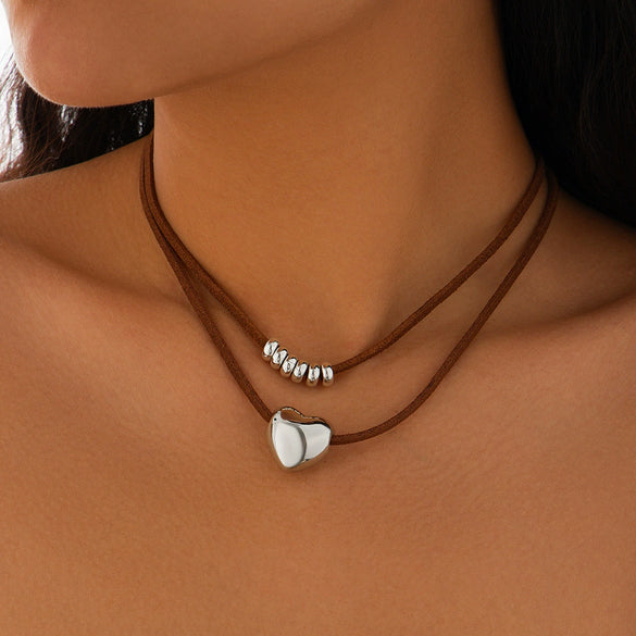 Jewelry Alloy Cactus Geometric Punk Style Electroplating Necklace