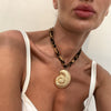 Jewelry Alloy Clavicle Chain Pendant Necklace Geometric Style Electroplating