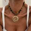 Jewelry Alloy Clavicle Chain Pendant Necklace Geometric Style Electroplating