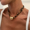 Jewelry Alloy Clavicle Chain Pendant Necklace Geometric Style Electroplating