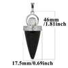 Jewelry Alloy Cone Natural Amethyst Pendant Necklace Minimalist Style