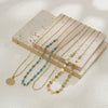 Jewelry Alloy Copper Iron Crystal Punk Geometric Electroplated Clavicle Chain