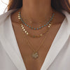 Jewelry Alloy Copper Iron Crystal Punk Geometric Electroplated Clavicle Chain