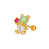 Jewelry Alloy Copper Love Bear Pendant Necklace With Diamond Microinlay Electroplating Water Wave Chain Animals Zodiac Style